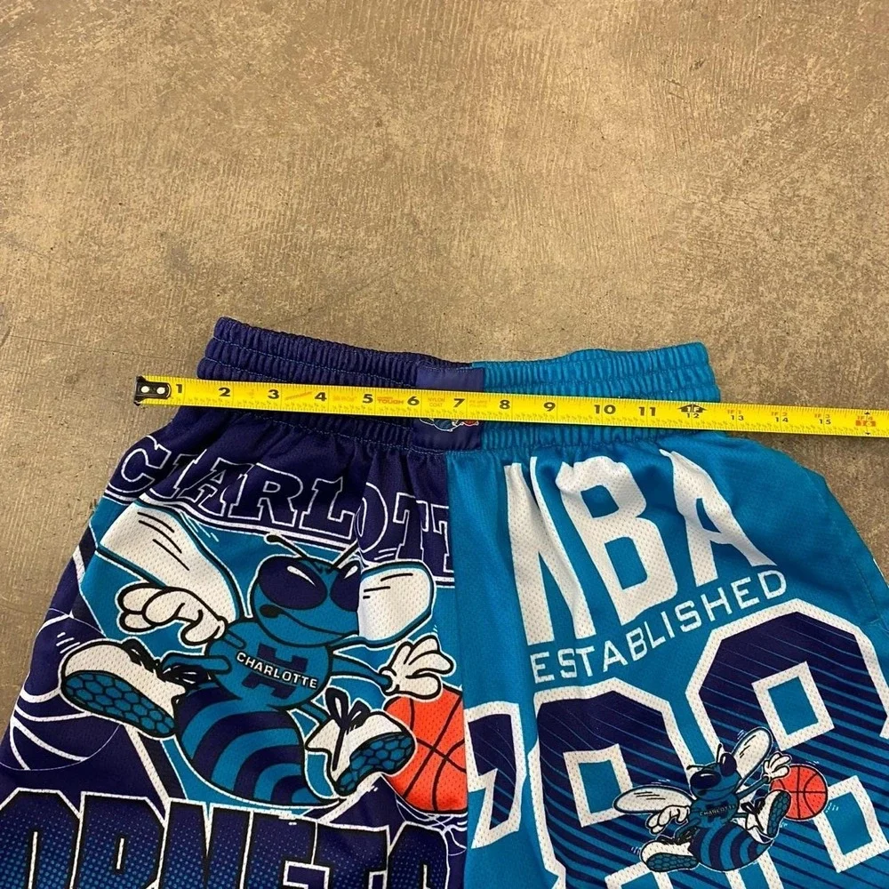 Charlotte Hornets NBA Mitchell & Ness AOP Basketball Shorts Size Small